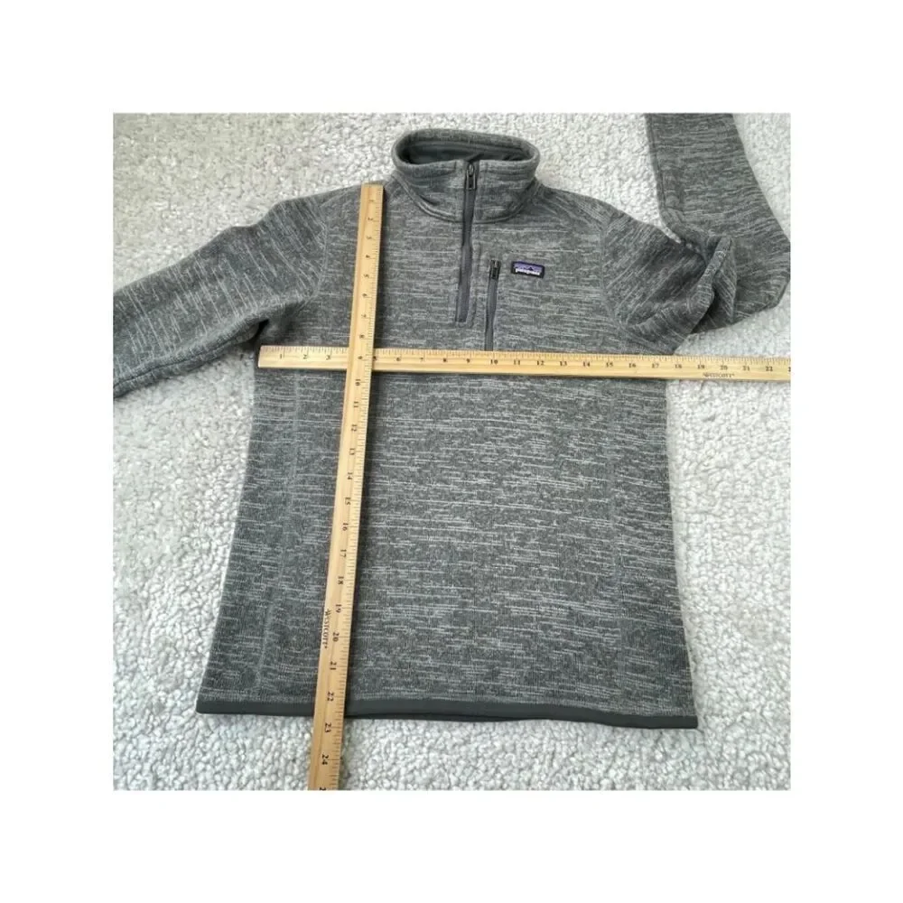 Patagonia Better Sweater 1/4 Zip Pullover Gray Youth Kids Girls 14/XL